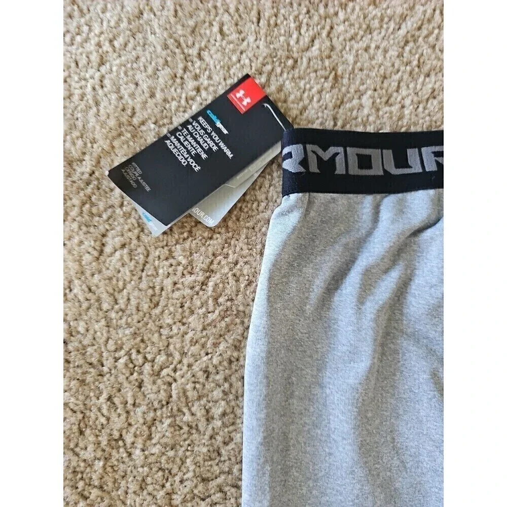 Under Armour ColdGear Boys Leggings Gray XLarge